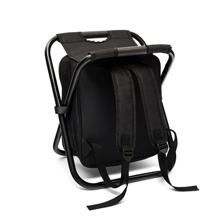 Personalized Black Folding Cooler Chair Backpack