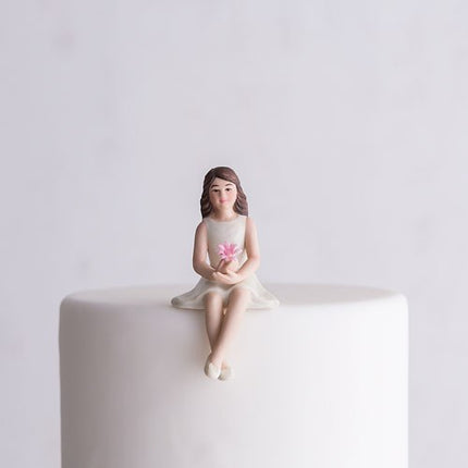 Preteen Girl Child Porcelain Wedding Cake Topper