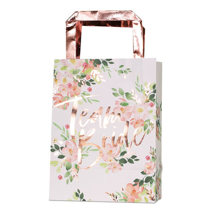 Team Bride Rose Gold & Floral Party Bag (Pack fo 5)