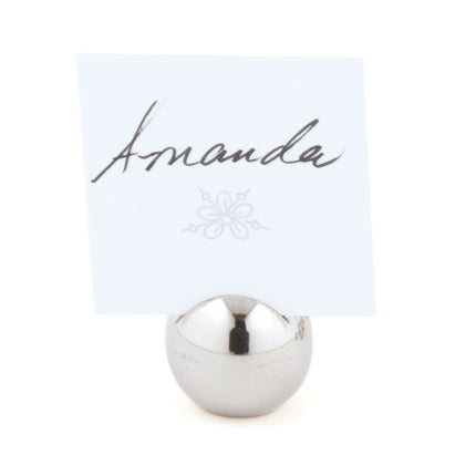 Round Silver Place Card Holder (Pack of 8)