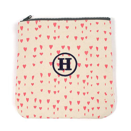 Personalized Monogram Pink Hearts Carry-all Zipper Bag