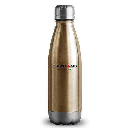 Central Park Travel Bottle - Matte Gold - Thirst Aid Printing