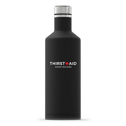 Times Square Travel Bottle - Matte Black - Thirst Aid Printing