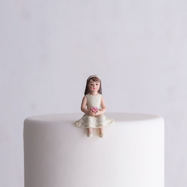 Toddler Girl Child Porcelain Wedding Cake Topper