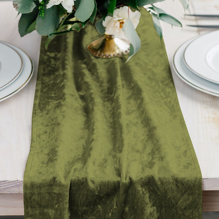 Velvet Table Runner - Emerald Green