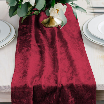 Velvet Table Runner - Ruby Red - 108-inches Weddings and Events