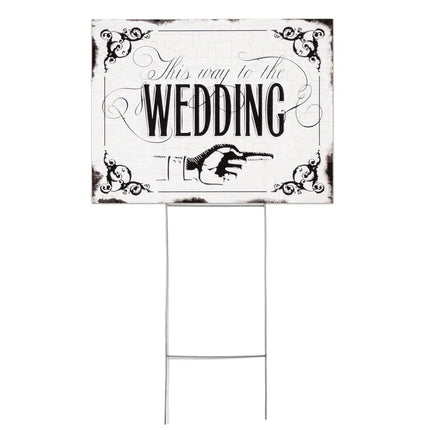 Vintage Wedding Venue This Way to the Wedding Yard Sign
