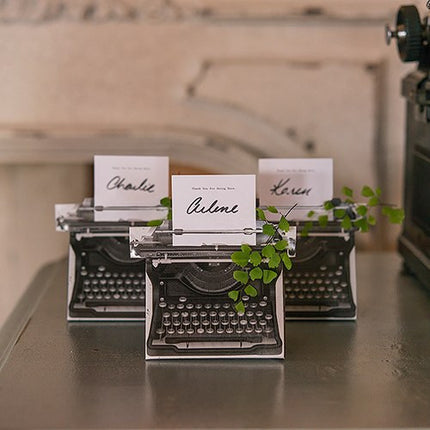 Vintage Typewriter Wedding Party Favor Box Kit (Pack of 10)