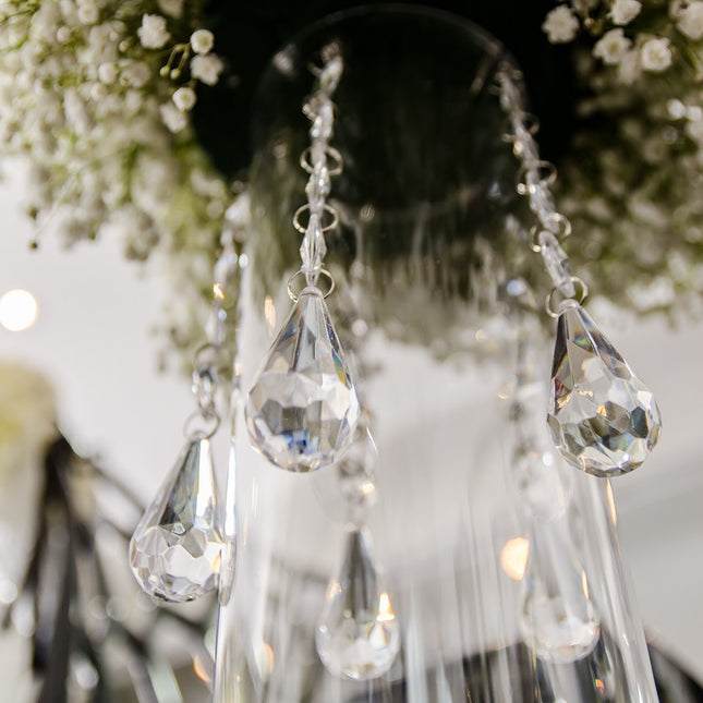 Acrylic Crystal Decorative Drops Wedding Reception Accessory (Pack of 3)