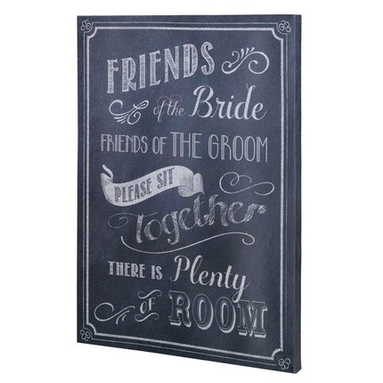 Chalkboard Canvas Wedding Ceremony Seating Sign