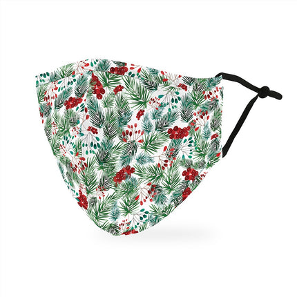 Reusable Cloth Face Mask - Holiday Winter Berries