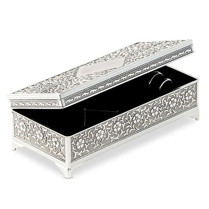 Personalized Silver Monogram Jewelry Box