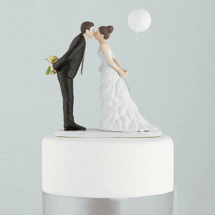 Leaning in for a Kiss - Balloon Wedding Cake Topper
