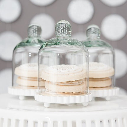 Cookies in a Mini Bell Glass Jar Wedding Party Favor Idea