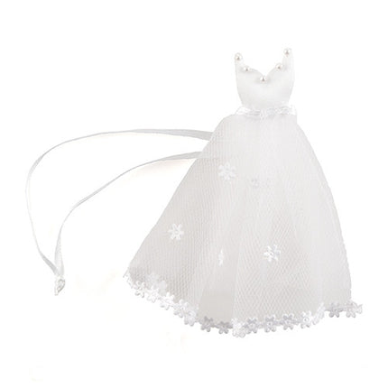Bride's White Wedding Dress Wedding Favor Bags