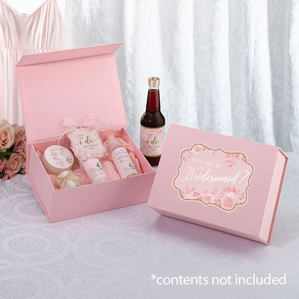 Will You Be My Bridesmaid Proposal Box - Pink and Gold