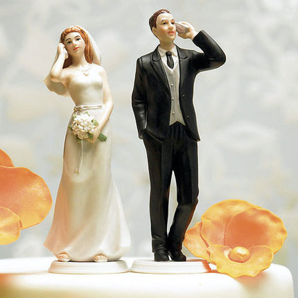 Cell Phone Bride or Groom Wedding Cake Top