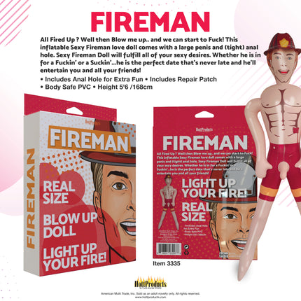 Fireman - Inflatable Party Doll HTP3335