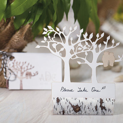 Faux Birch Log Card Holders - Stationary sold separately