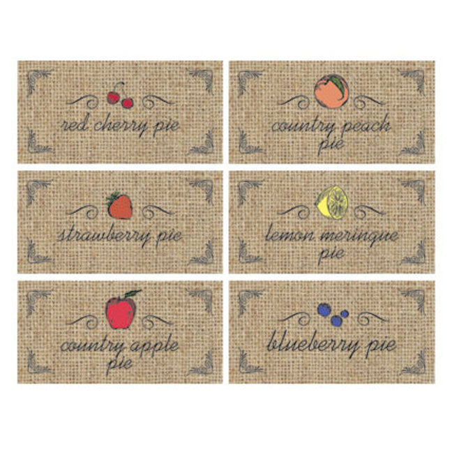 Six fruit types of the Fruit Themed Rectangular Tag