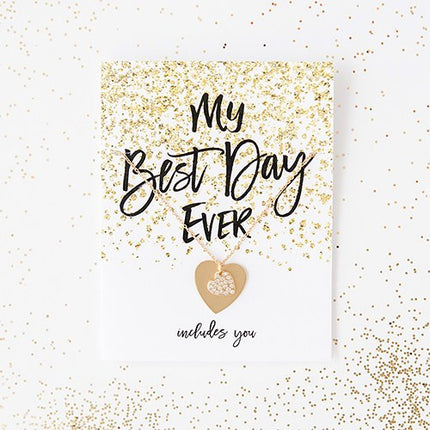 Gold Sparkle Will You Be My Bridesmaid Card (Pack of 24)