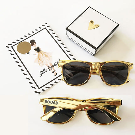 Gold Sunglasses for the Bride or Bridesmaid
