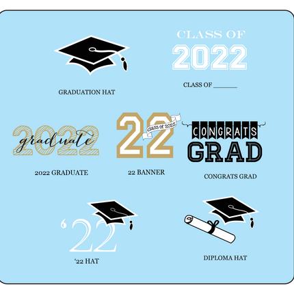 Personalized Graduation Hershey's® Kisses Labels Trio (Set of 108)