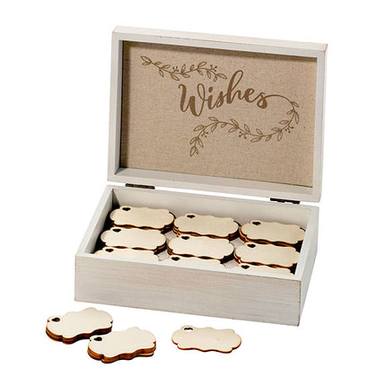 Wooden Wedding Party Guest Signing Tags (Pack of 36)