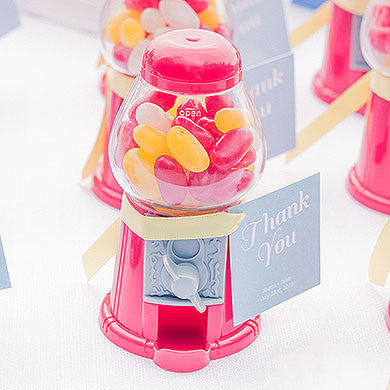 Mini Gumball Machine Favor - Empty - Choose Red or White