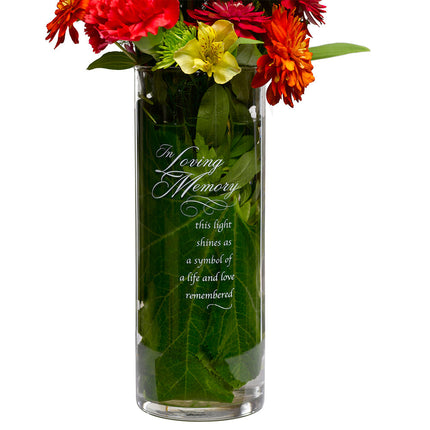 Personalized Memorial Ceremony Glass Cylinder Vase