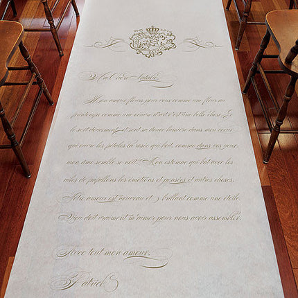 Personalized French Love Letter Wedding Aisle Runner