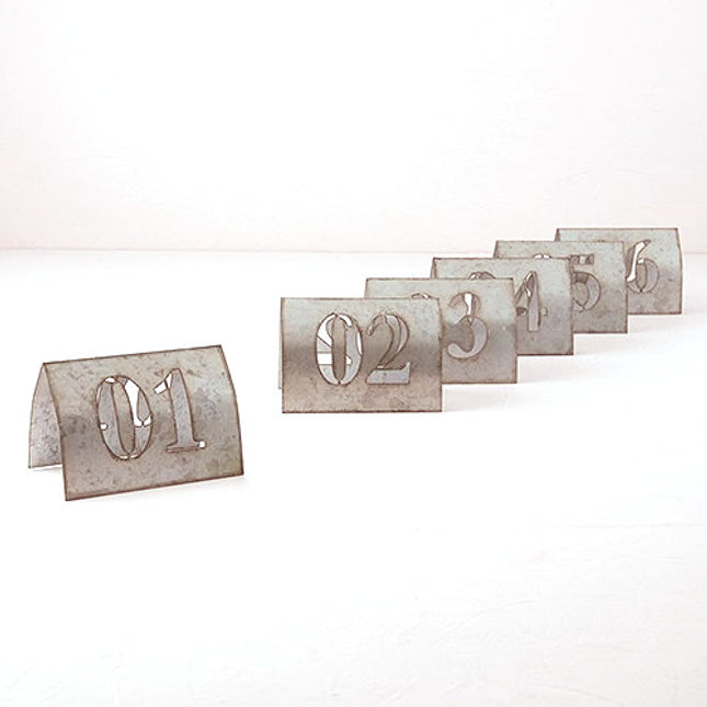 Laser Cut Metal Wedding Party Table Number Set - Discontinued