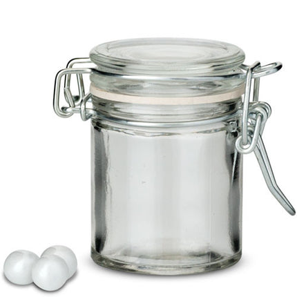 Mini Glass Jar with Metal Wire Snap (Pack of 12)