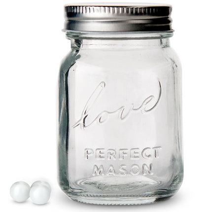3.5 Ounce Mason Glass Jar with Silver Lid