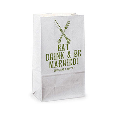 Eat Drink & Be Married Favor Bag