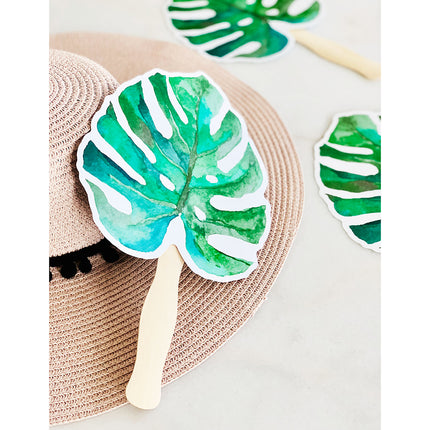Palm Leaf Fans for Weddings and Events (Pack of 10)