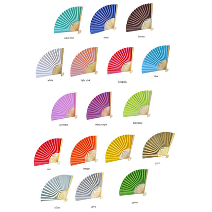 Personalized Paper Fans for Weddings and Parties (Pack of 36 Hand Fans)