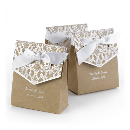 Personalized Vintage Tent Favor Boxes (Pack of 25)