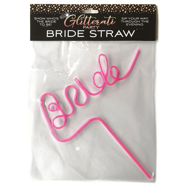 Swirly Pink Bride Straw