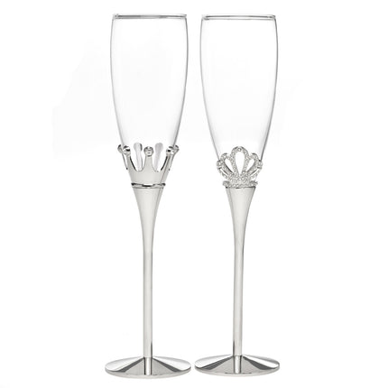 King and Queen Champagne Flute Set