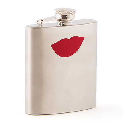 Flirty Red Lips Stainless Flask