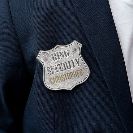 Personalized Ring Bearer Wedding Security Badge