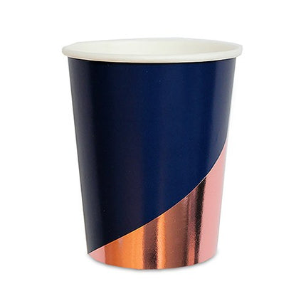 Rose Gold and Navy Party Cup Tumbler