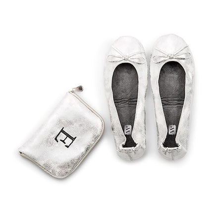 Foldable Flats Pocket Wedding Ceremony Shoes with Personalized Bag