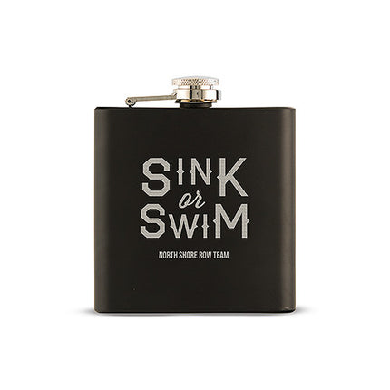 Personalized Let's Go Camping Hip Flask
