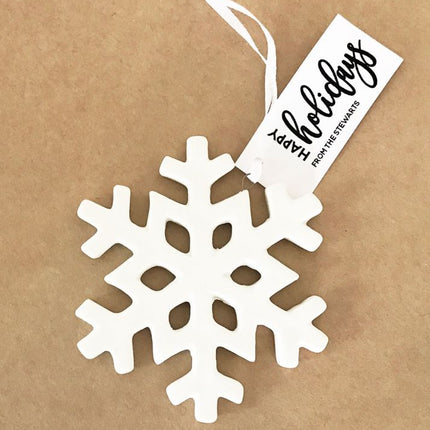 Porcelain Snowflake Winter Wedding Ornament (Pack of 24)