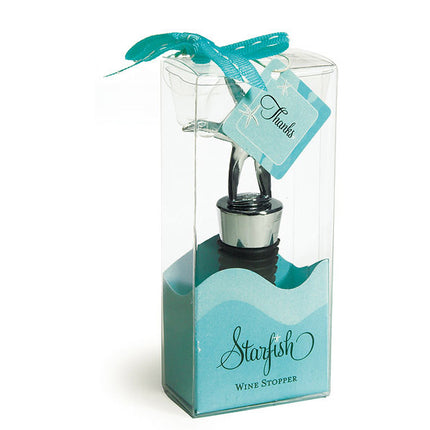 Starfish Wine Stopper in the packaging.