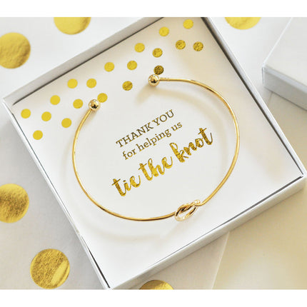 Thank you for...Tie the Knot Bridal Party Bracelet