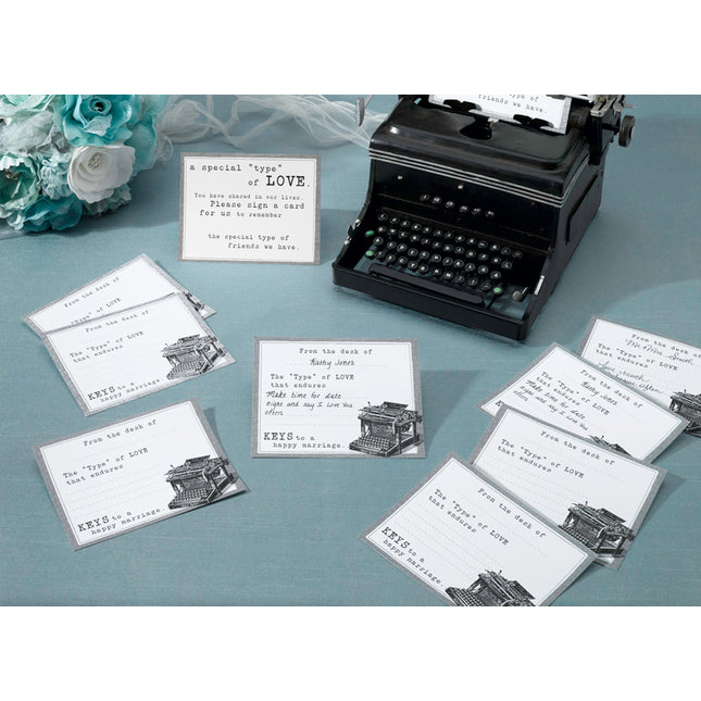 From the Desk of "A Special Type of Love" Typewriter Guest Cards- Set of 48