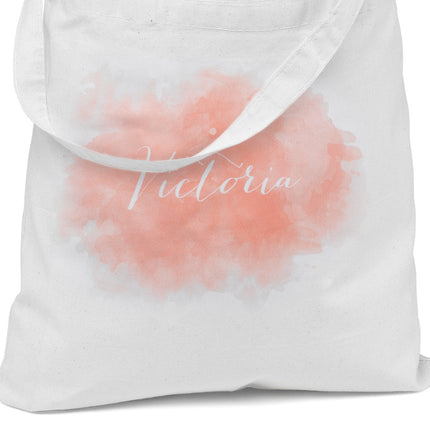 Personalized Watercolor Wedding Party Welcome Tote Bag